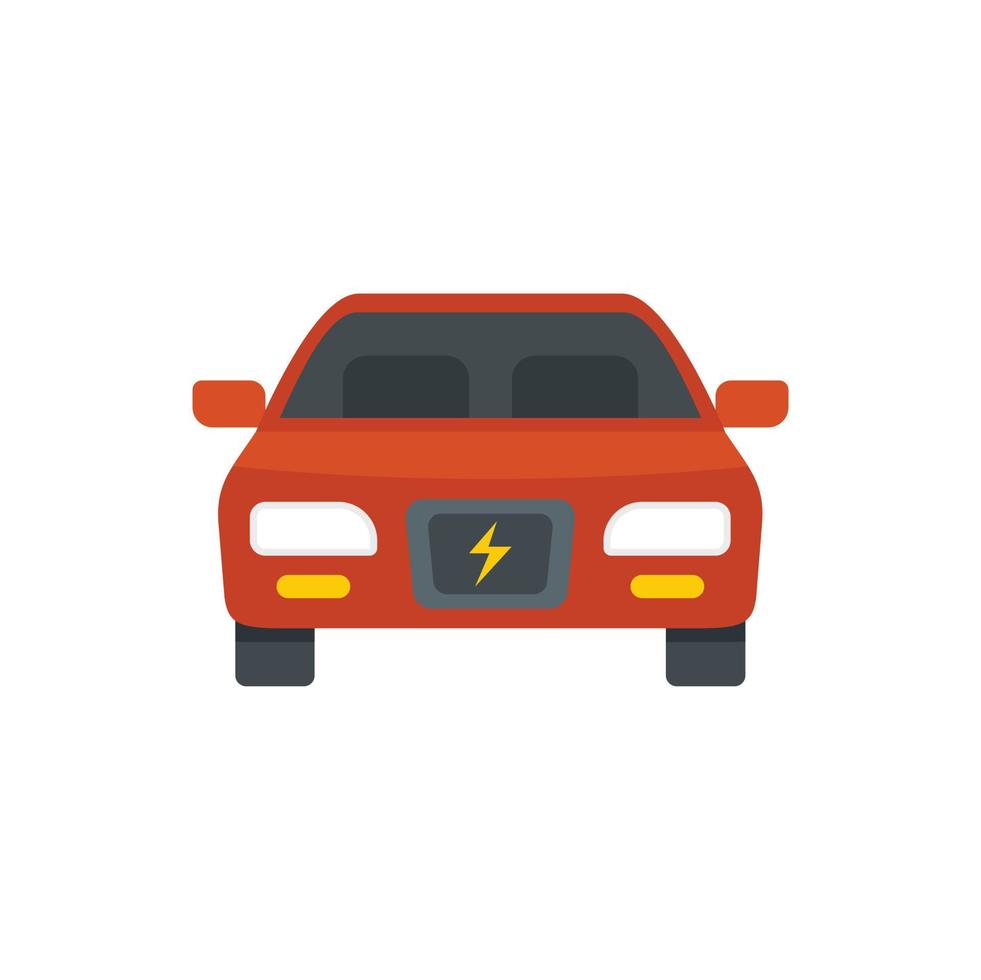 Modern hybrid car icon flat isolated vector