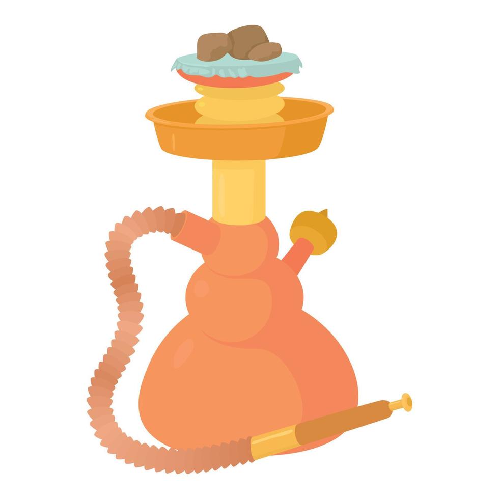 Hookah icon, cartoon style vector