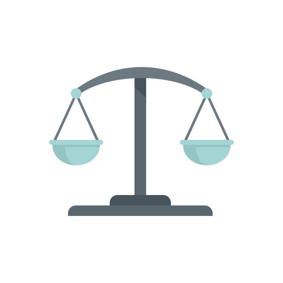 Attestation service balance icon flat isolated vector