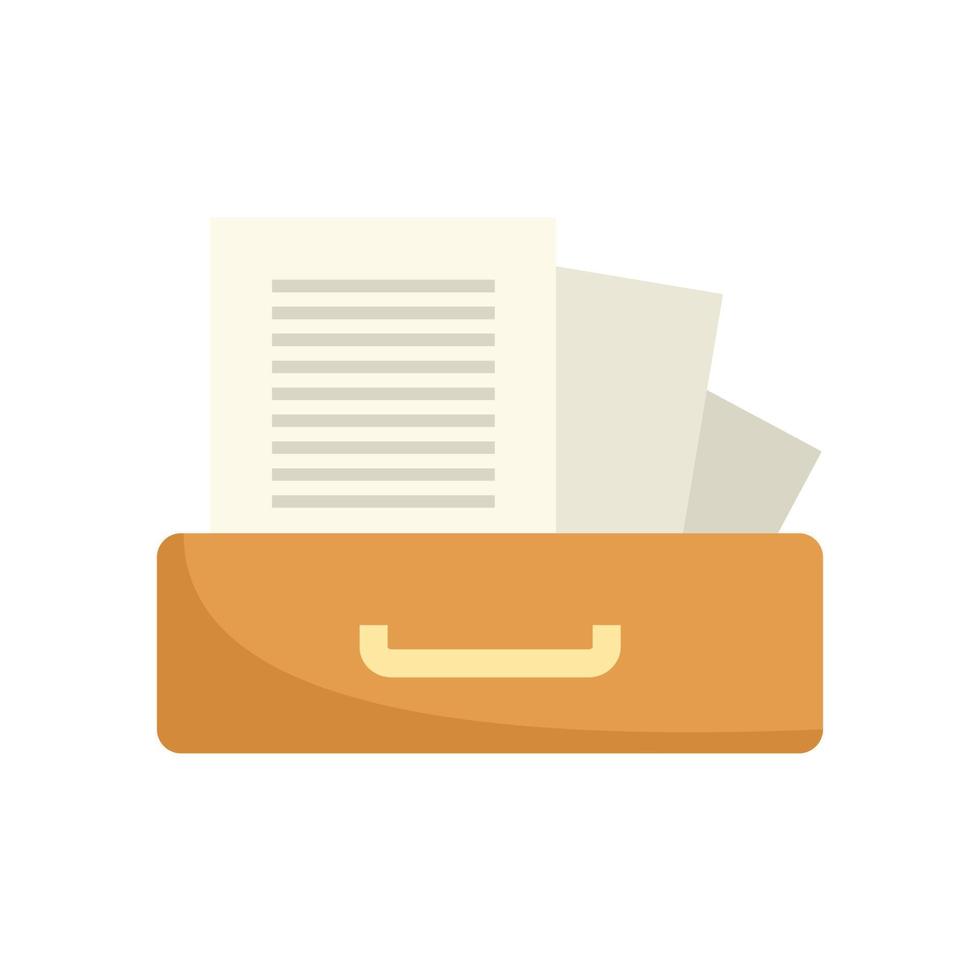 Storage documents icon flat isolated vector