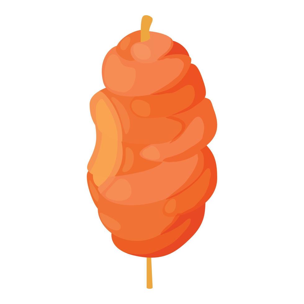 Shawarma icon, cartoon style vector