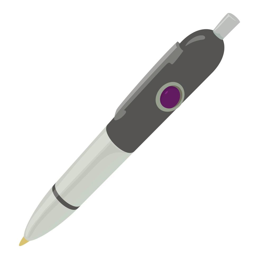 Spy pen icon, cartoon style vector
