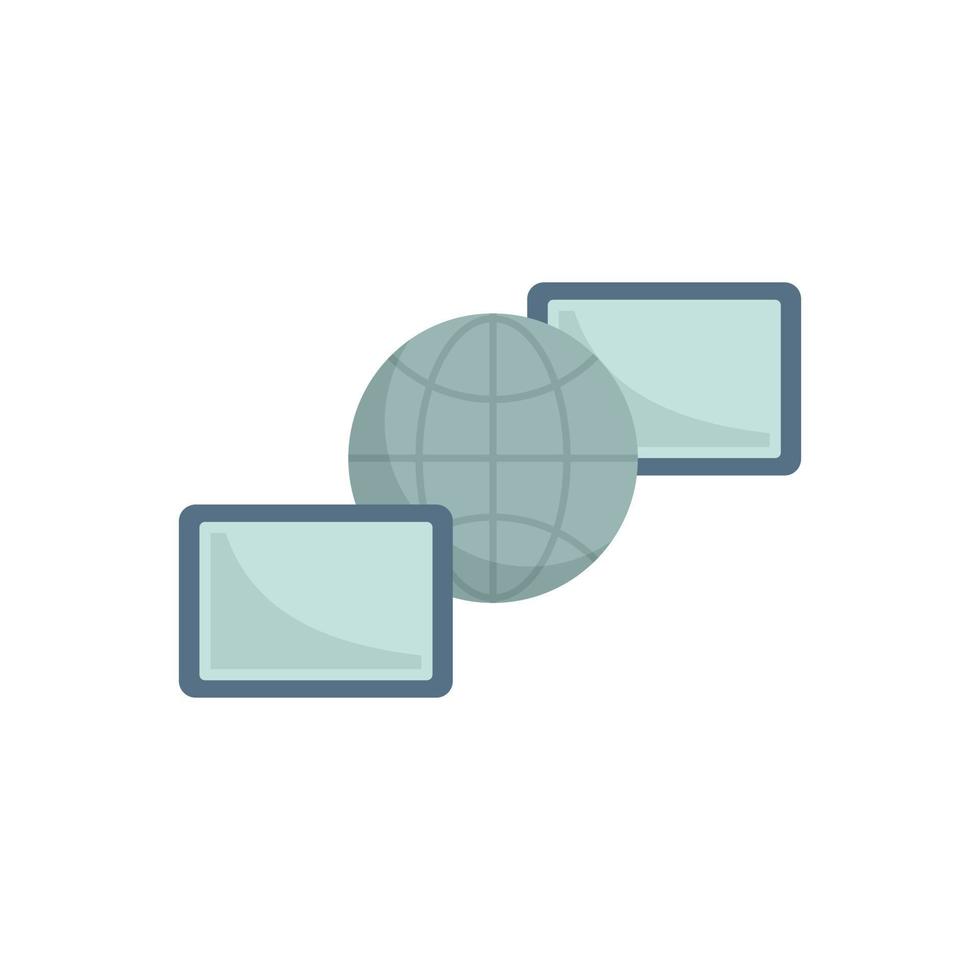 Network remote access icon flat isolated vector
