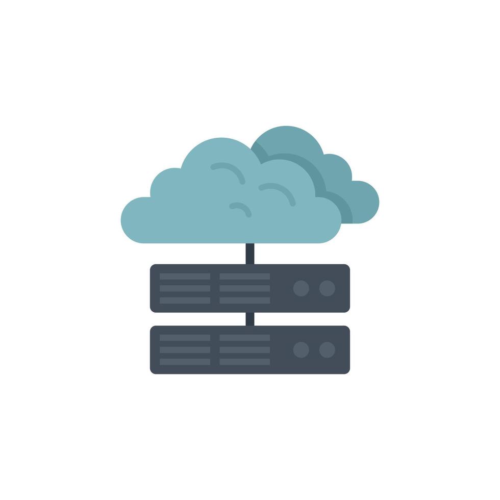 Server data cloud icon flat isolated vector 15119824 Vector Art at Vecteezy