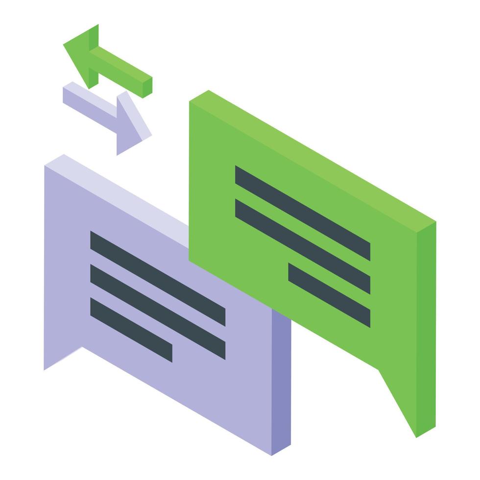 Content chat icon isometric vector. Service market vector