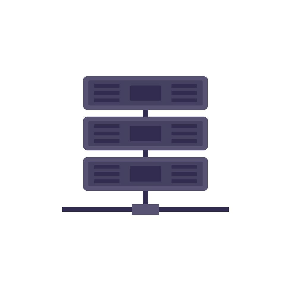 Modern remote server icon flat isolated vector