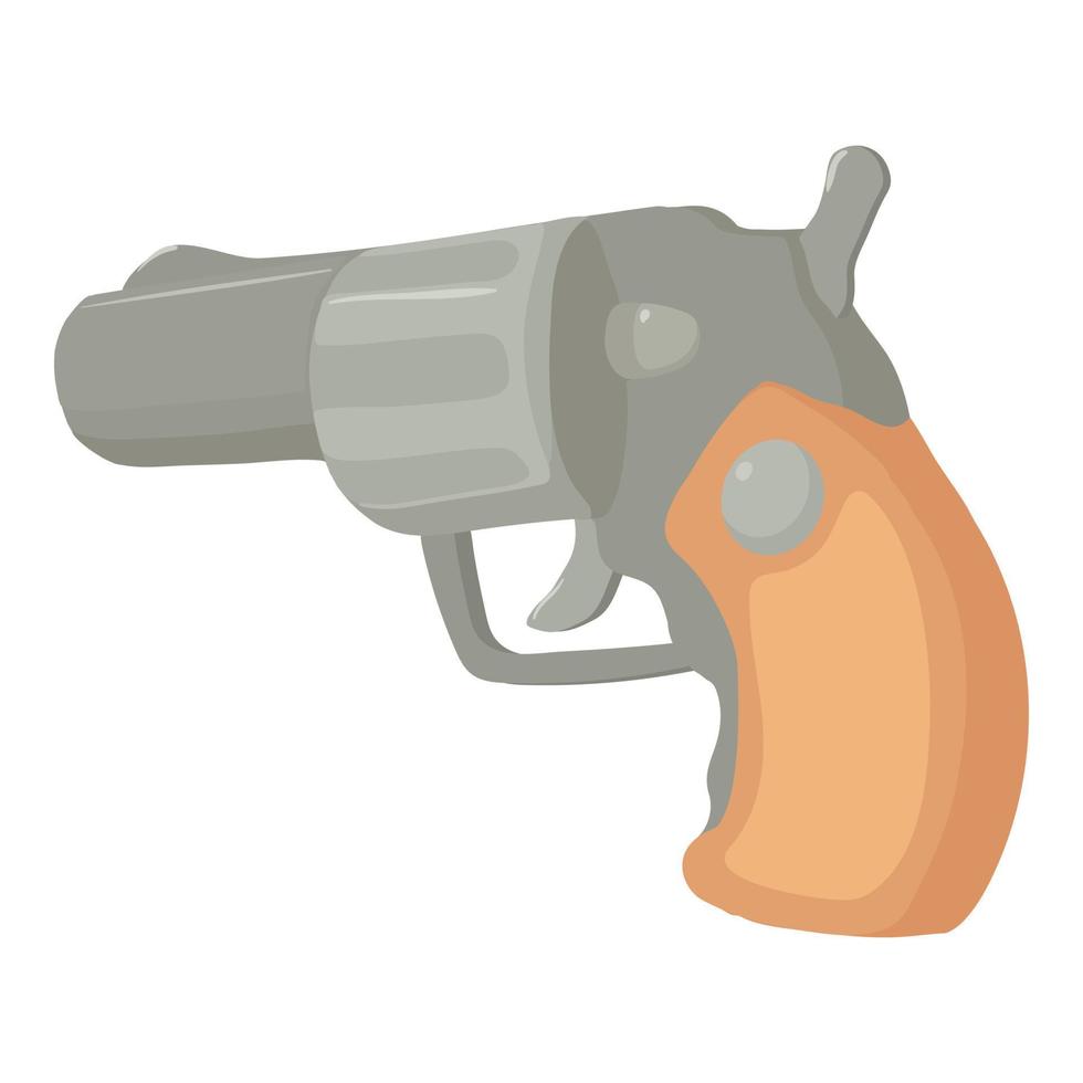 icono de pistola, estilo de dibujos animados vector