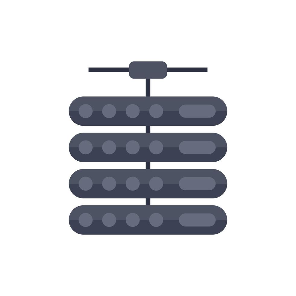 Server center connection icon flat isolated vector