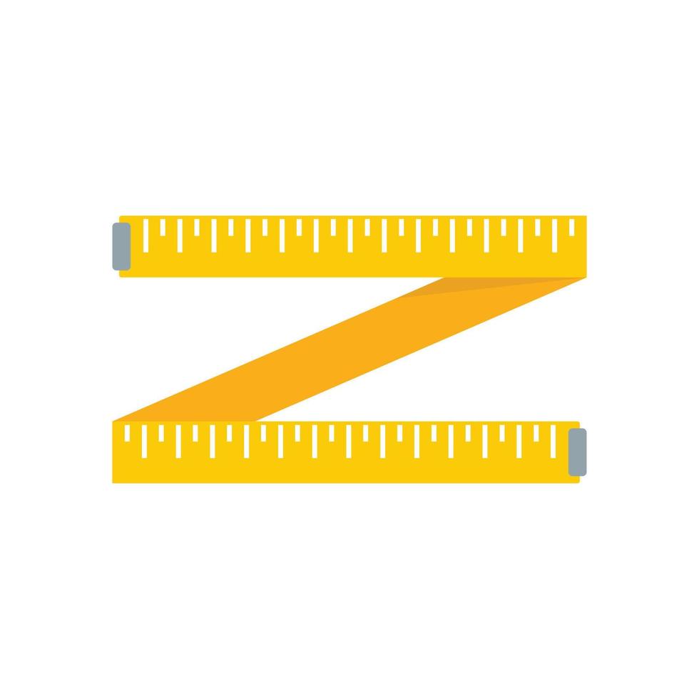 Measurement fit tape icon flat isolated vector