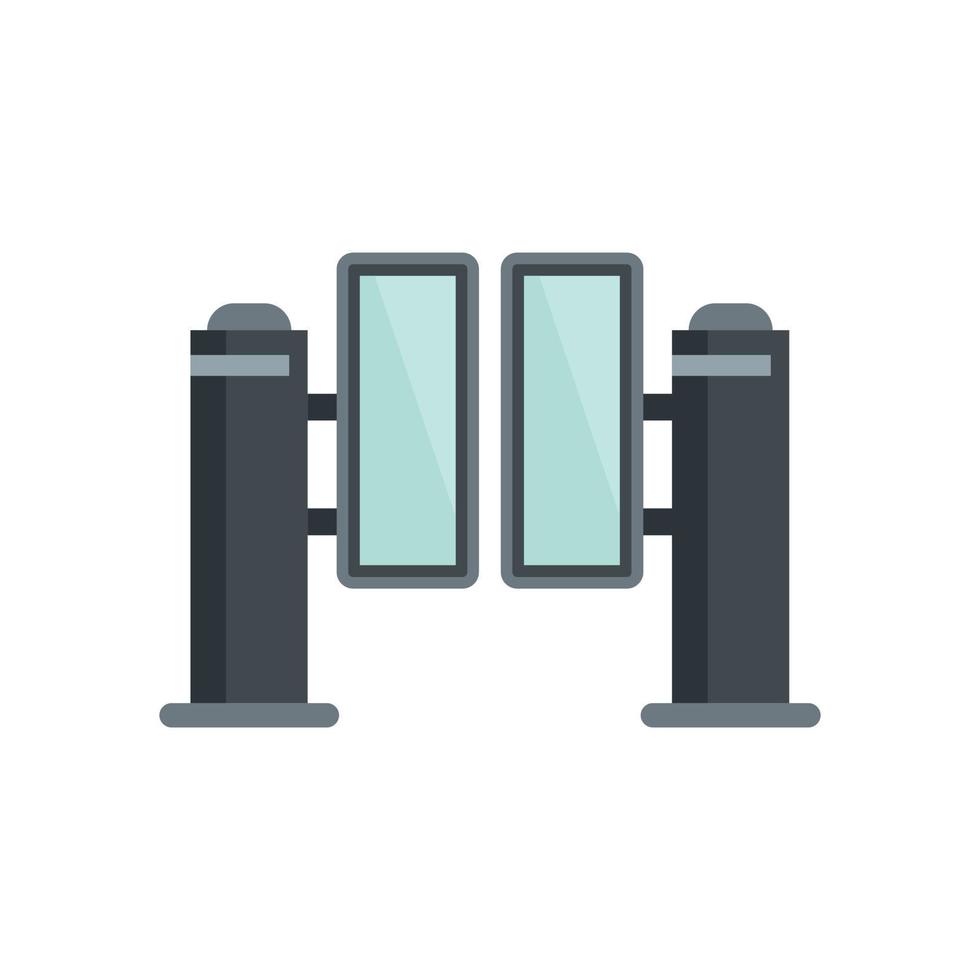 Walking turnstile icon flat isolated vector