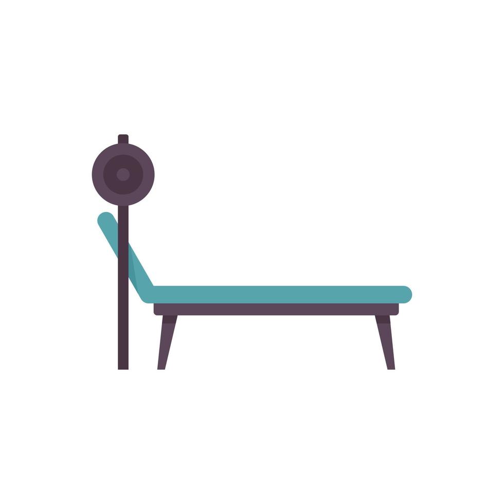 icono de banco de gimnasio vector aislado plano