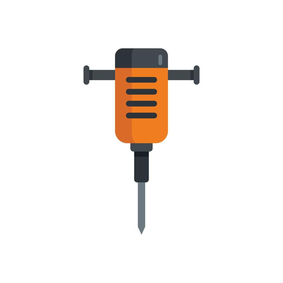 martillo taladro icono plano aislado vector