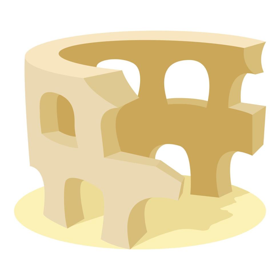 Coliseum icon, cartoon style vector