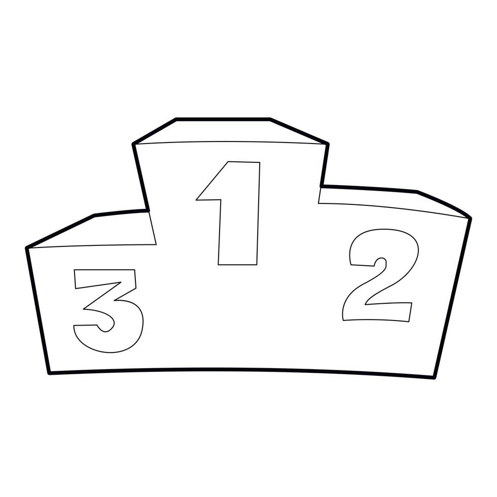 Podium icon, outline style vector