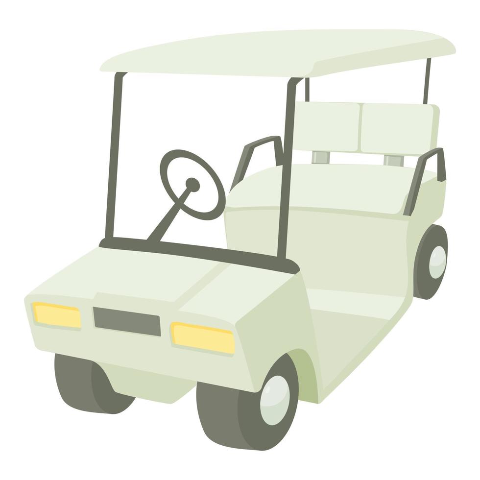 icono de coche de golf, estilo de dibujos animados vector