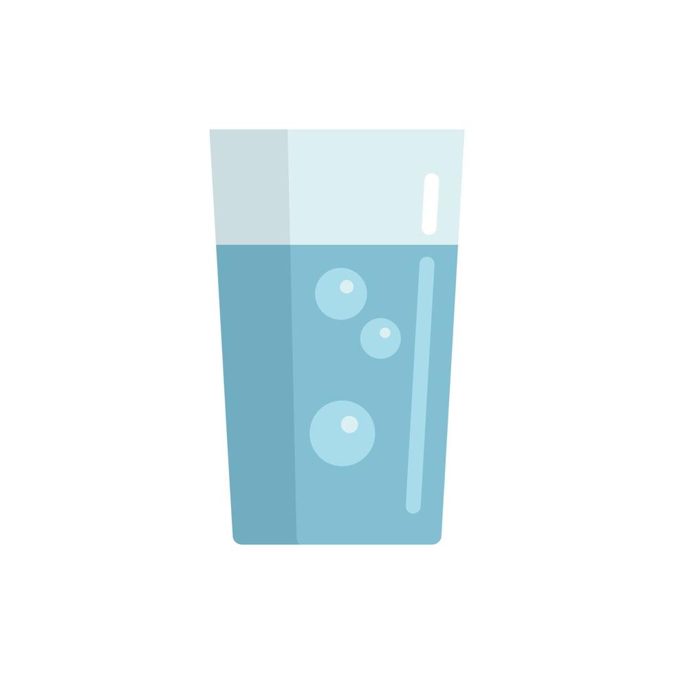 icono de vaso de agua de digestión vector aislado plano
