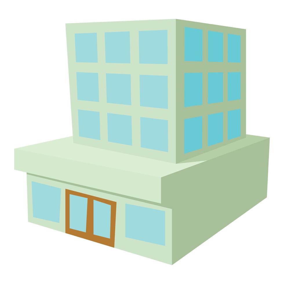 Building icon, cartoon style vector
