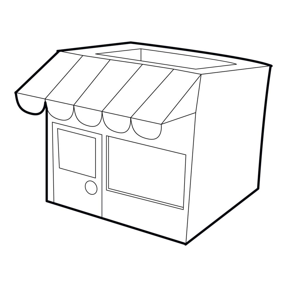 Store icon, outline style vector