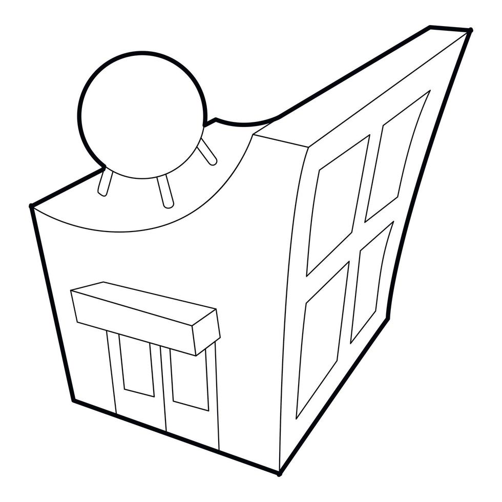 Observatory icon, outline style vector