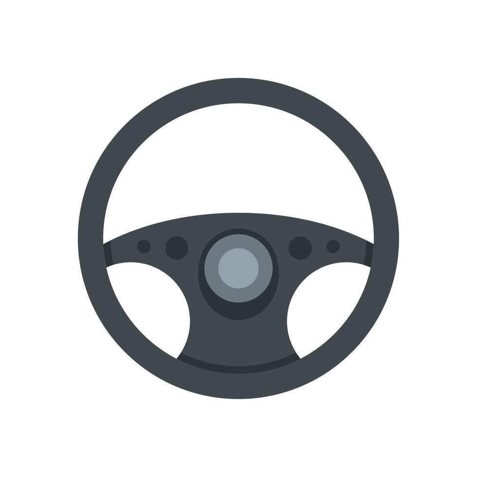 Modern steering wheel icon flat isolated vector