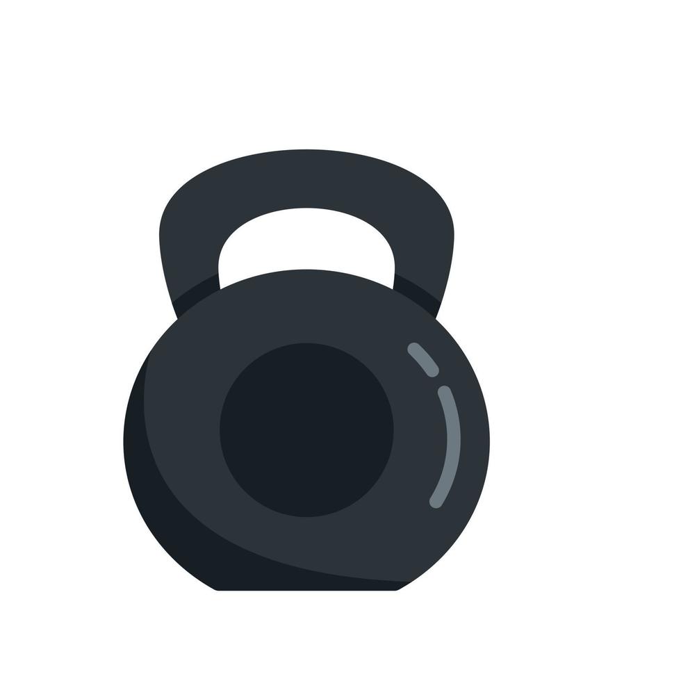 Hard kettlebell digestion icon flat isolated vector