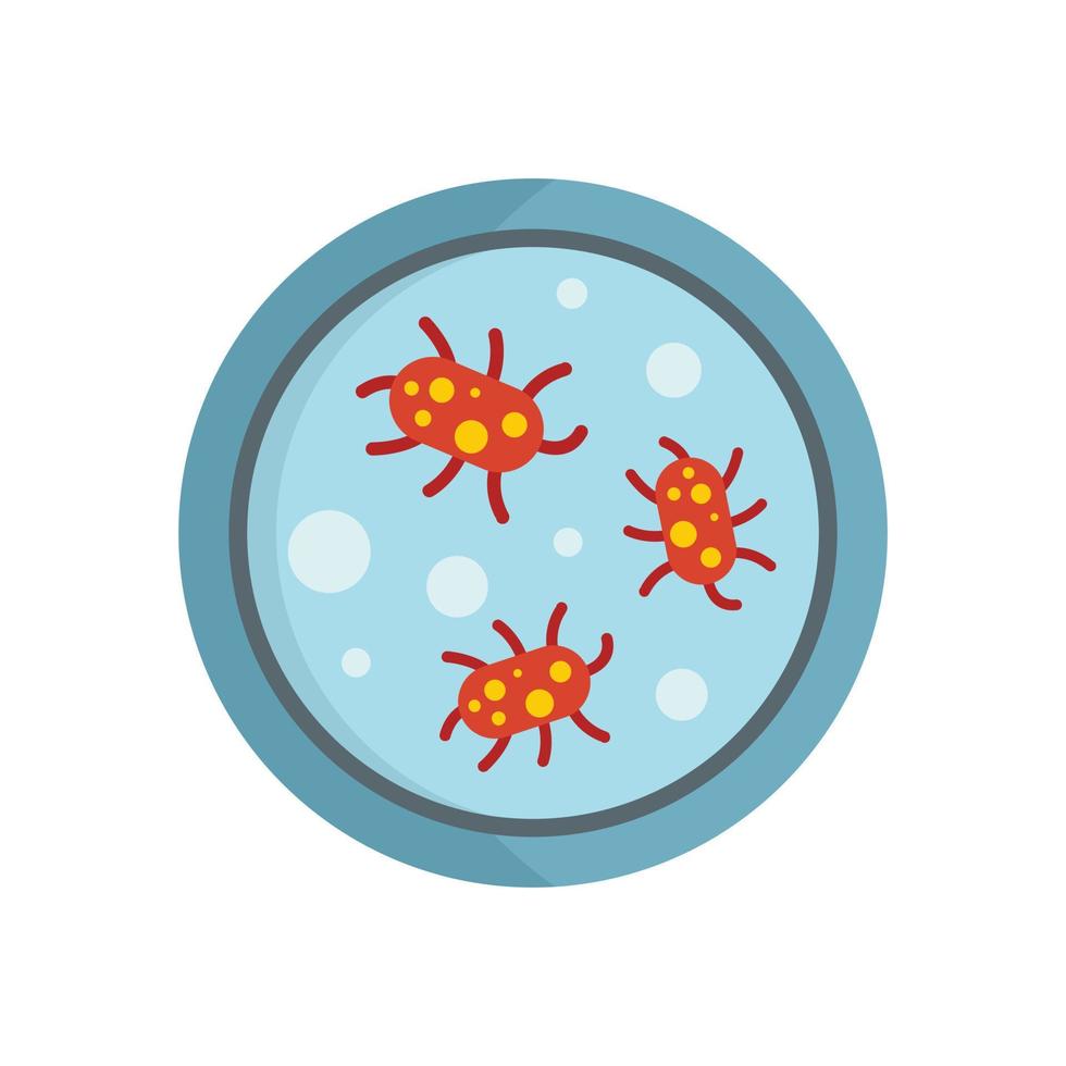 Digestion bacteria icon flat isolated vector