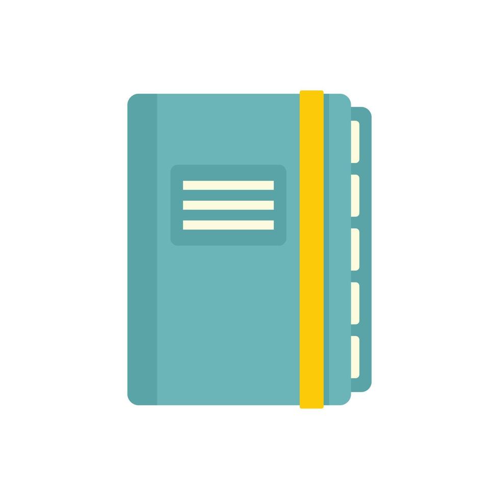 Office manager closed notebook icon flat isolated vector