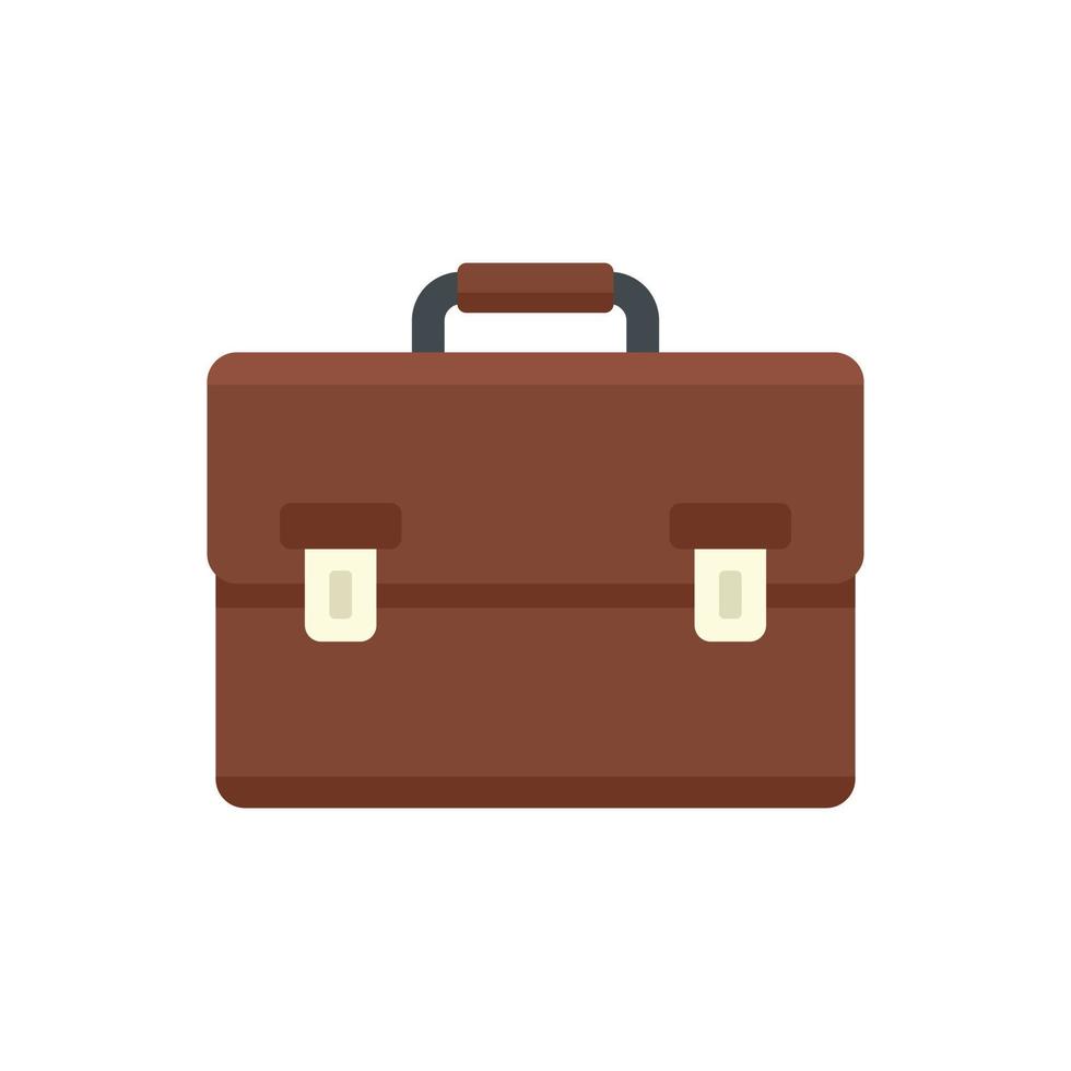 Tax inspector briefcase icon flat isolated vector