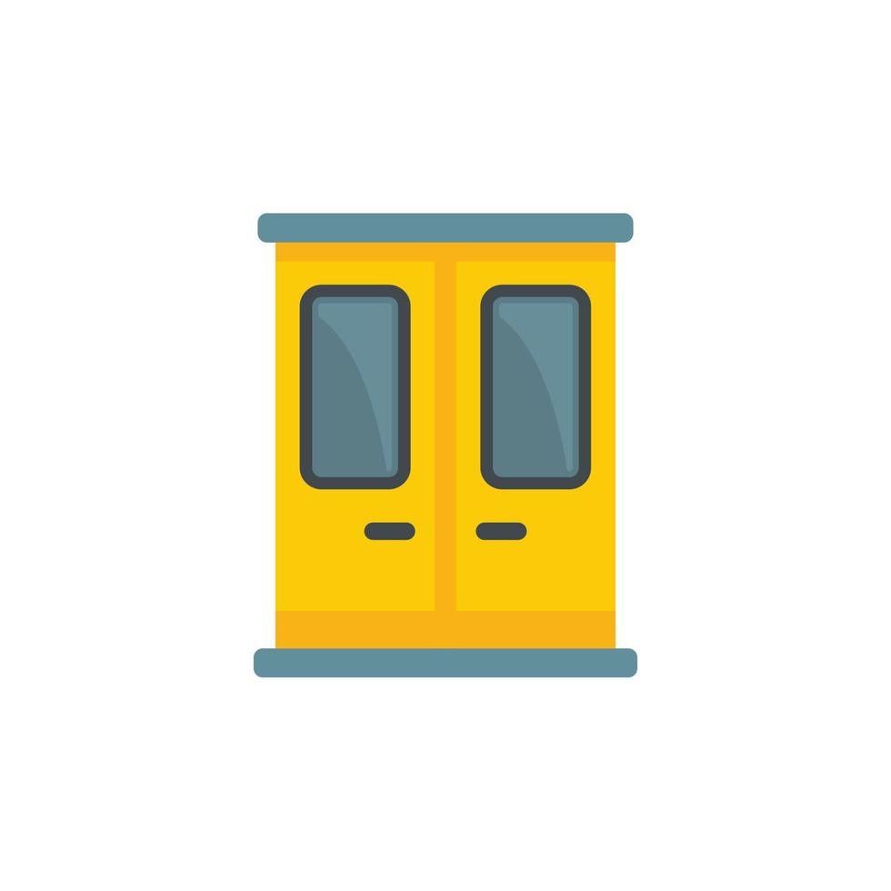 metro tren puerta icono plano aislado vector