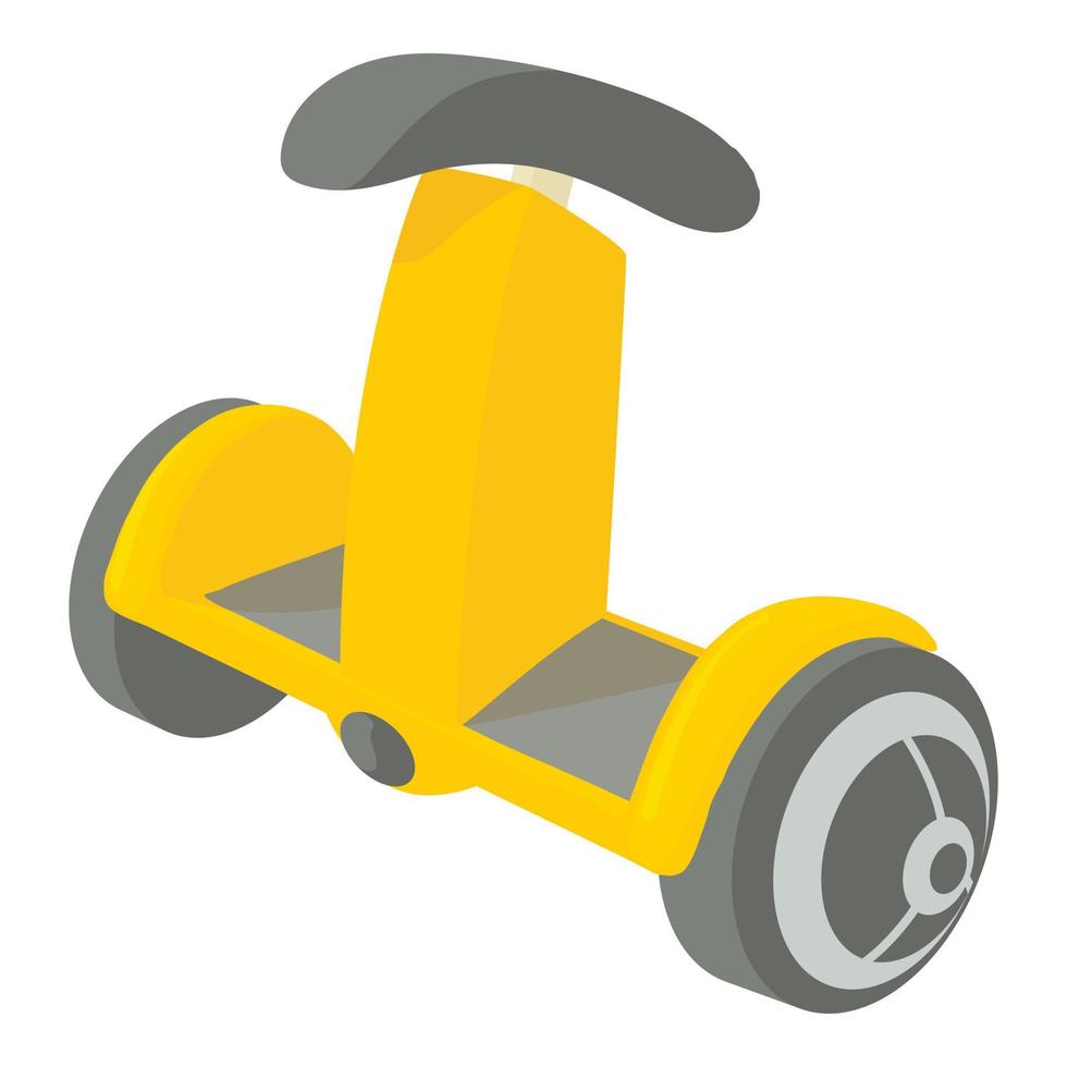 Ecology segway icon, cartoon style vector