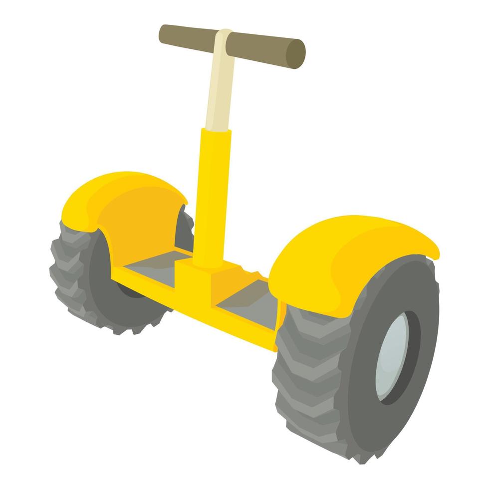 Eco segway icon, cartoon style vector