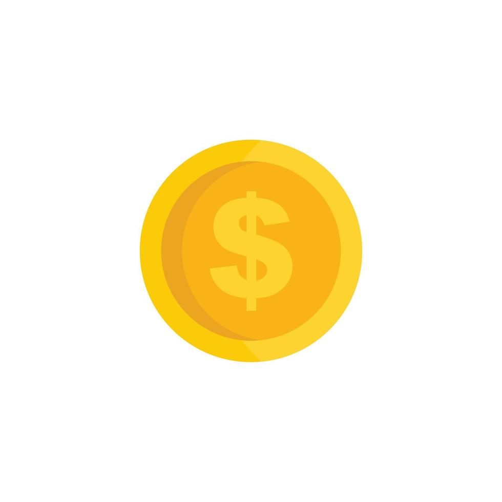 marketing dinero círculo icono plano aislado vector