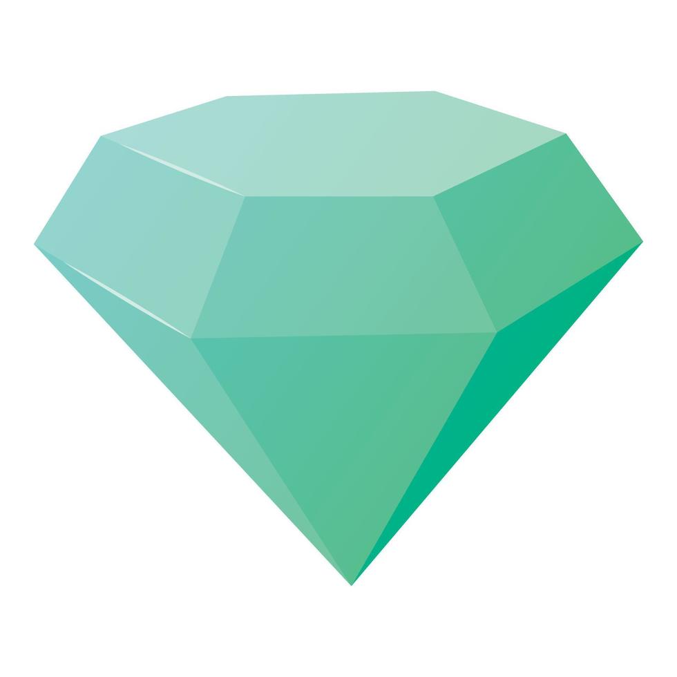 icono de diamante, estilo de dibujos animados vector