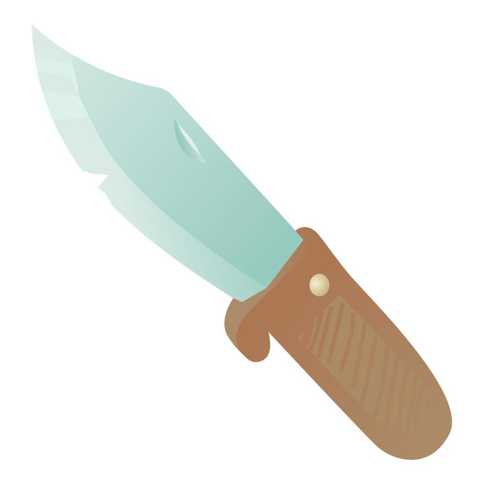 Knife icon, cartoon style vector