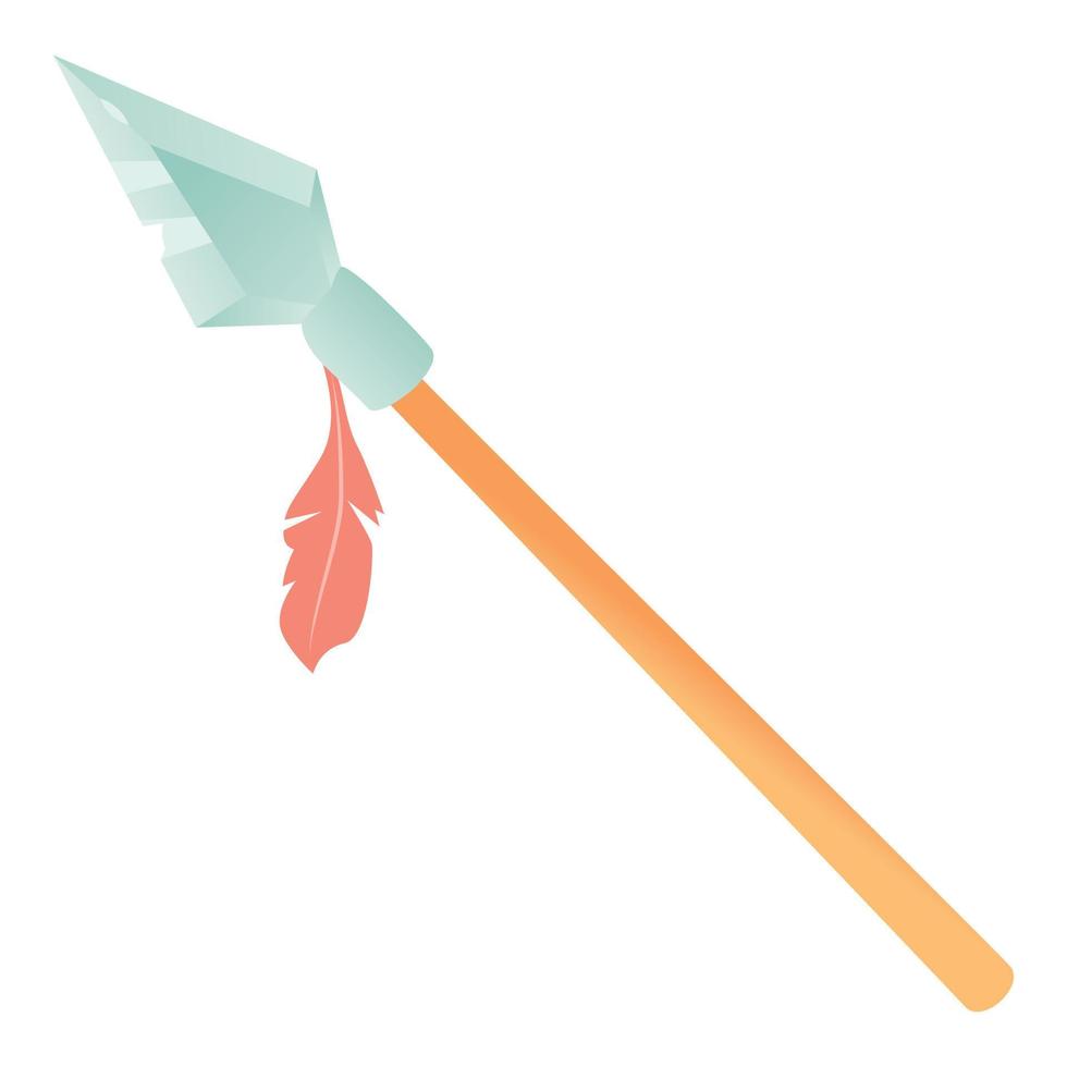 Big spear icon, cartoon style vector