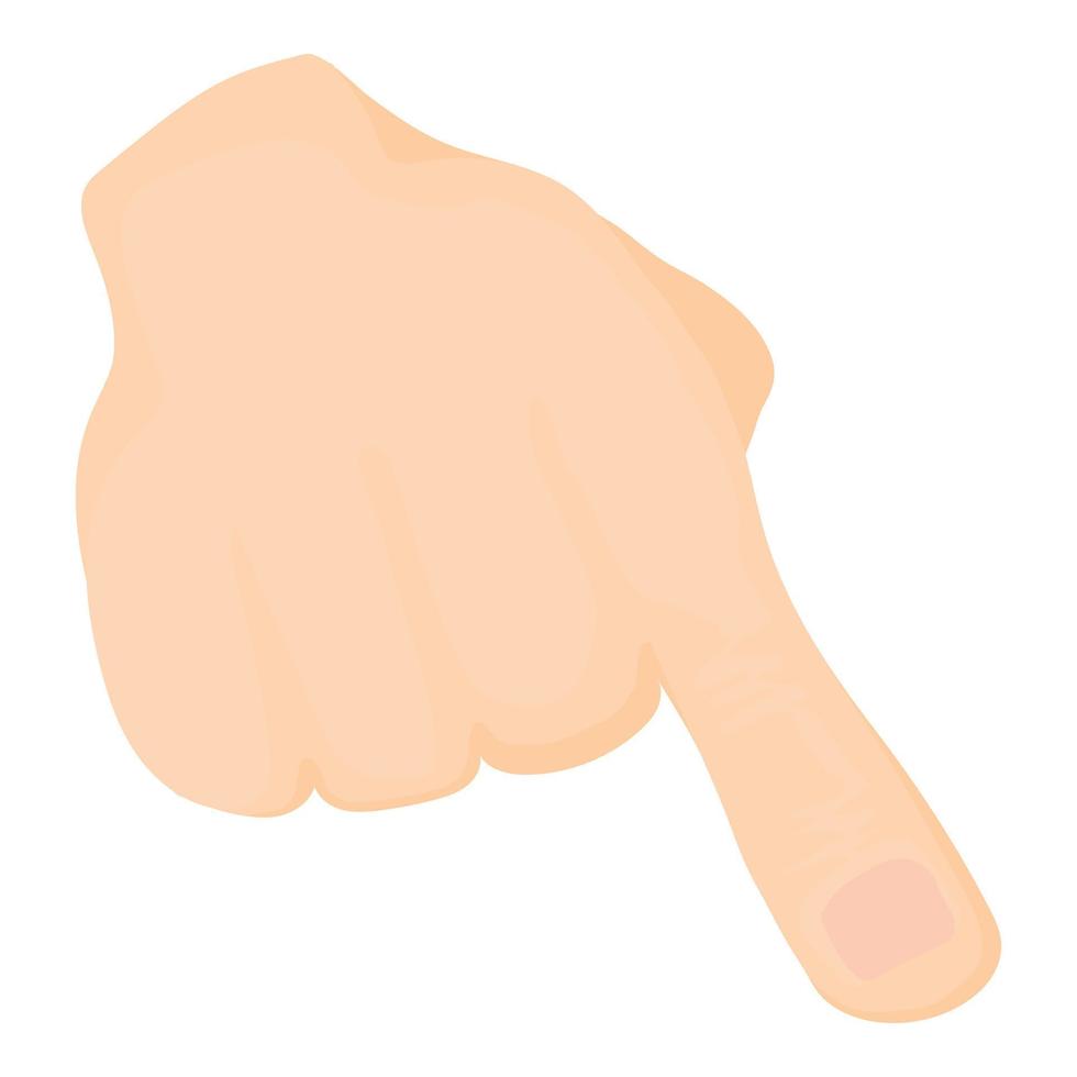 One finger icon, cartoon style vector
