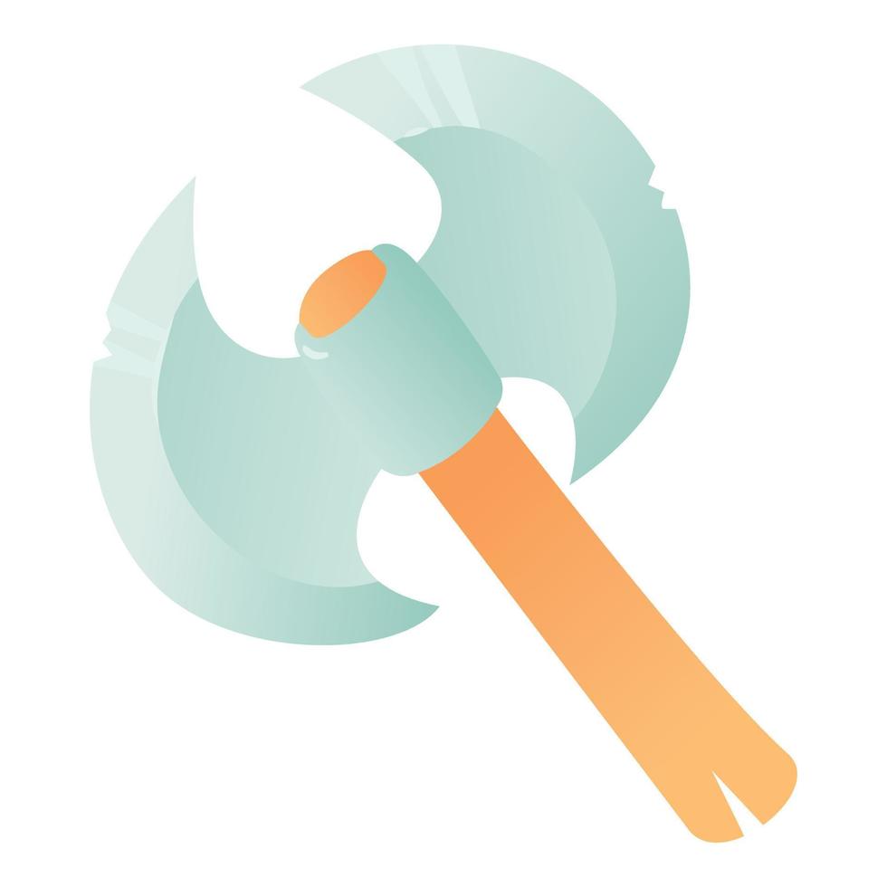 Poleaxe icon, cartoon style vector