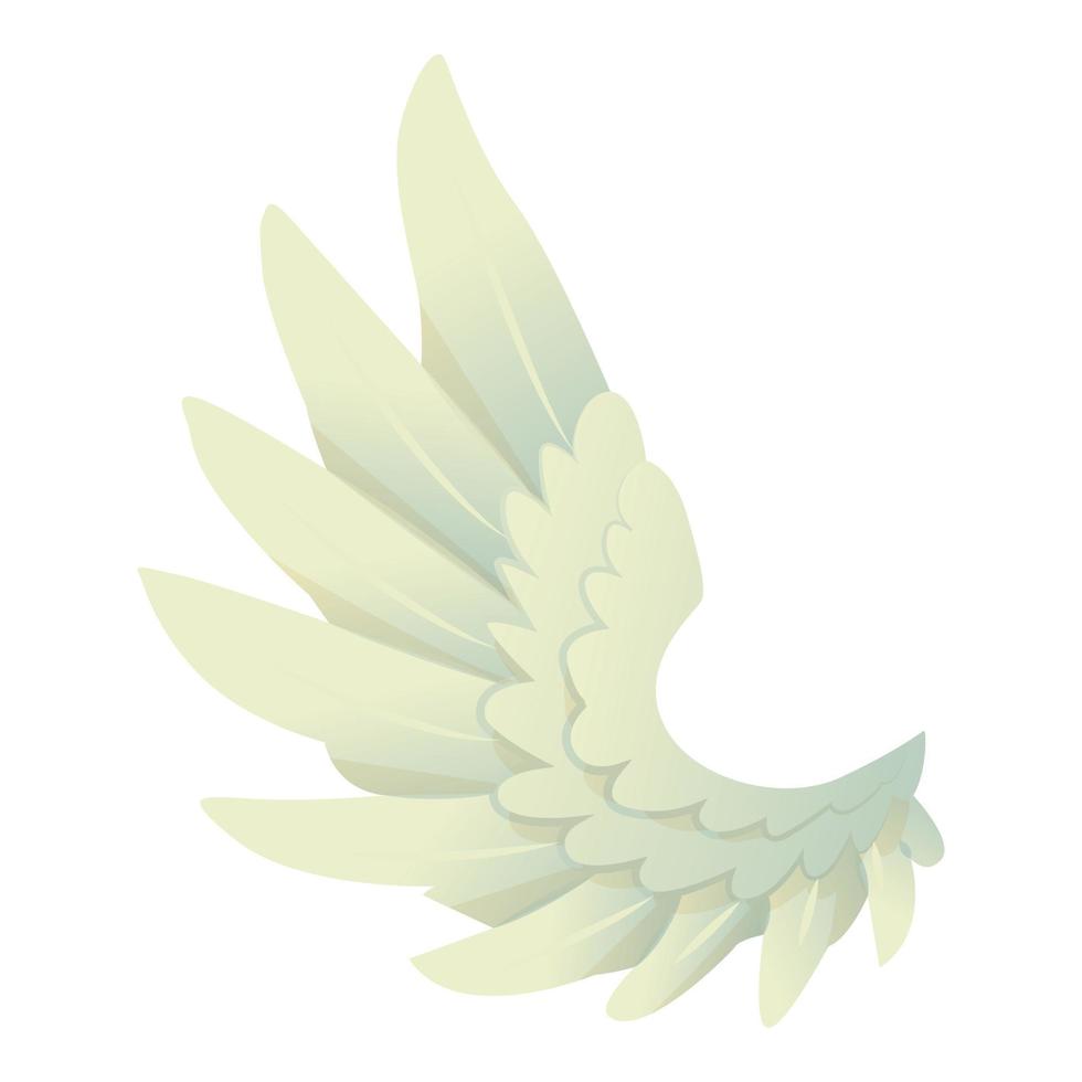 Angel wing icon, cartoon style vector