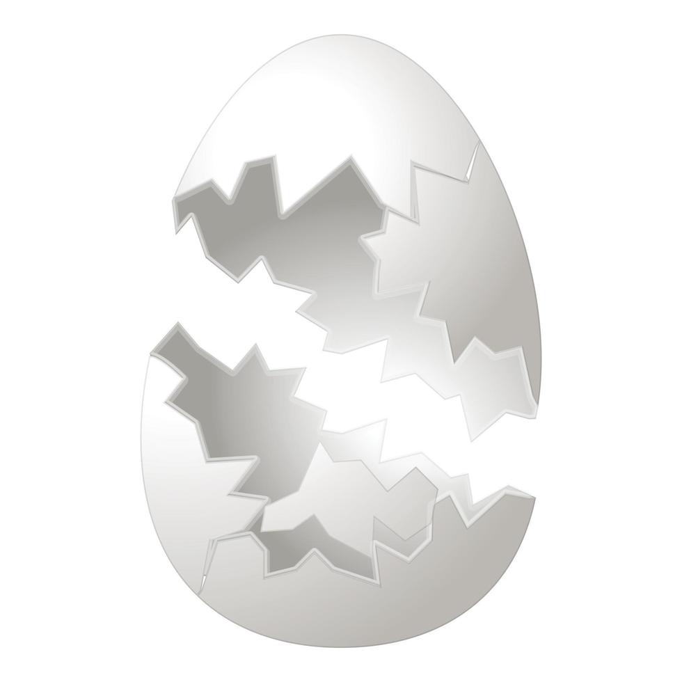 Eggshell icon cartoon vector. Broken egg vector