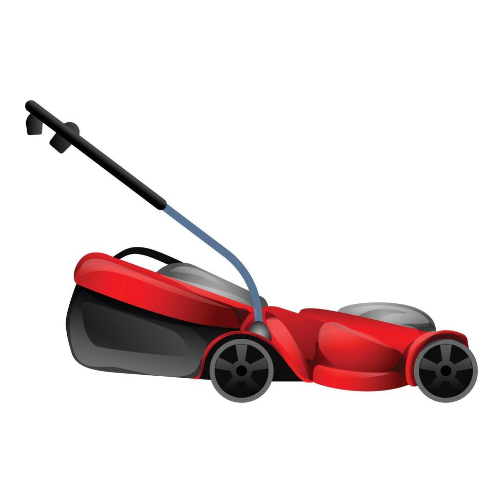 Light lawn mower icon cartoon vector. Power motor vector