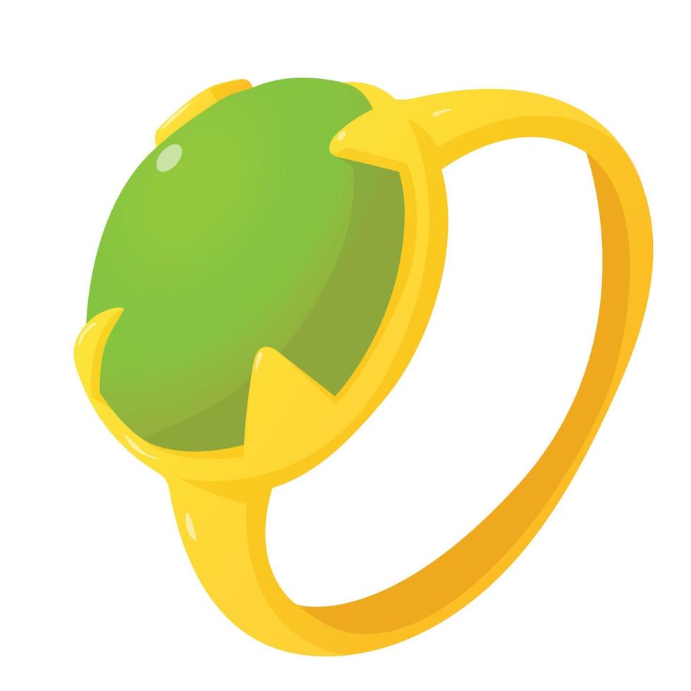 icono de anillo precioso, estilo de dibujos animados vector