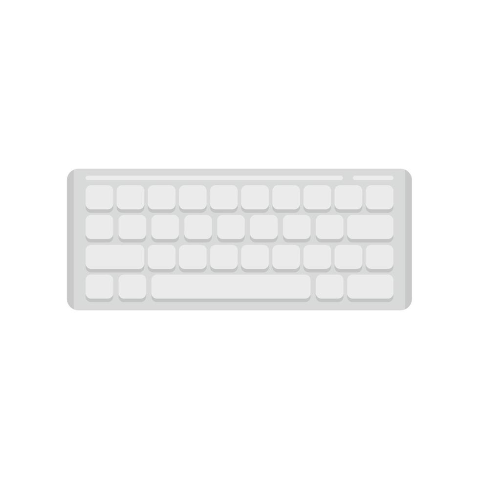 Equipment keyboard icon flat isolated vector