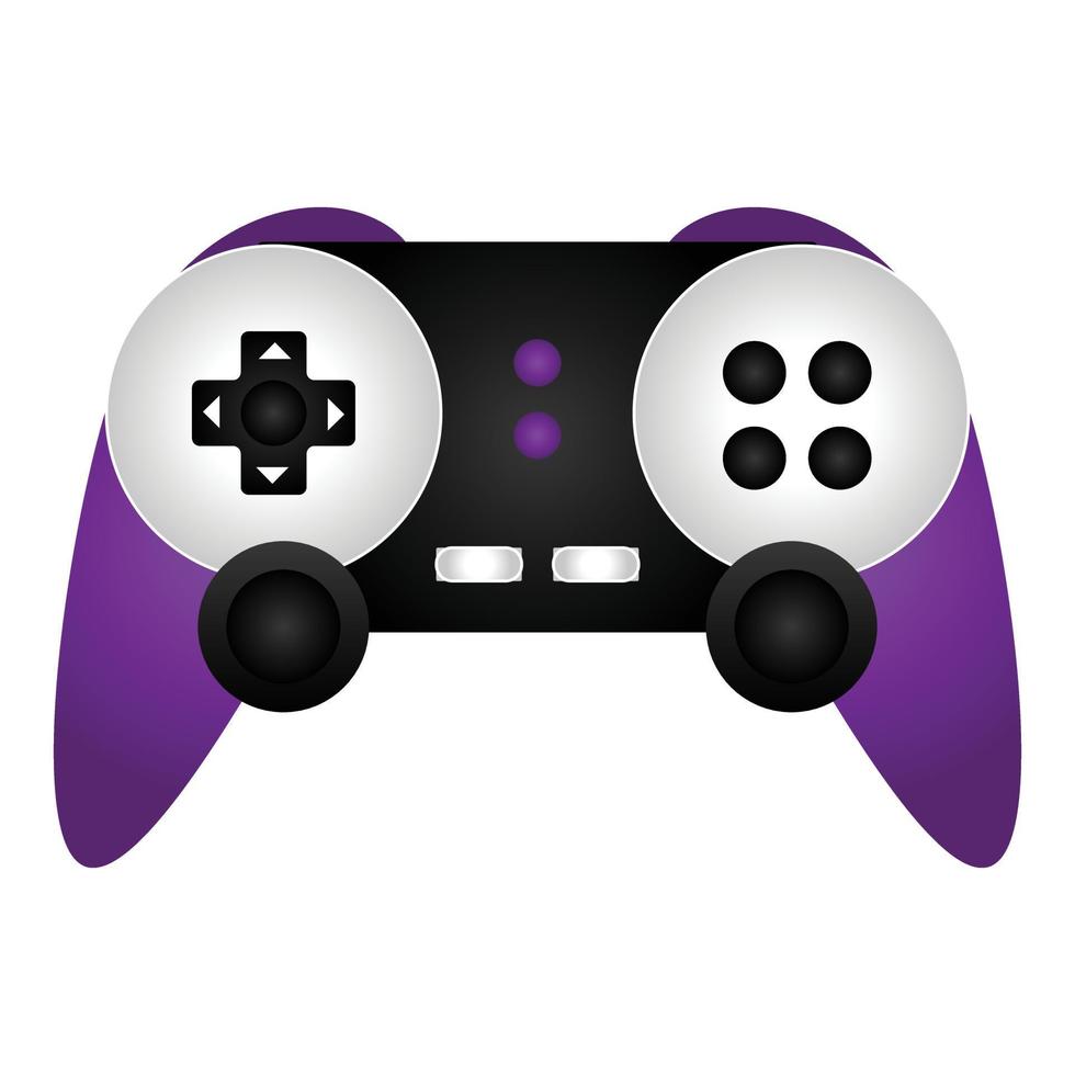 Purple joystick icon cartoon vector. Game control vector