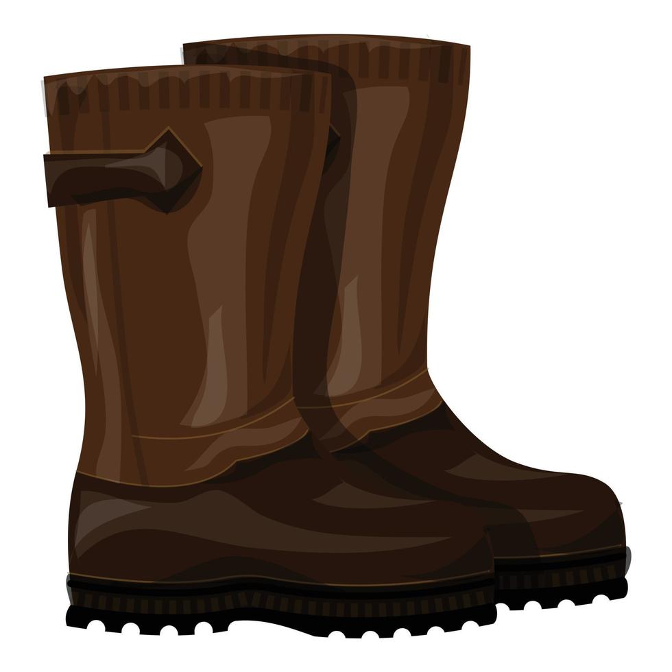 Hunting boots icon cartoon vector. Hunter equipment vector