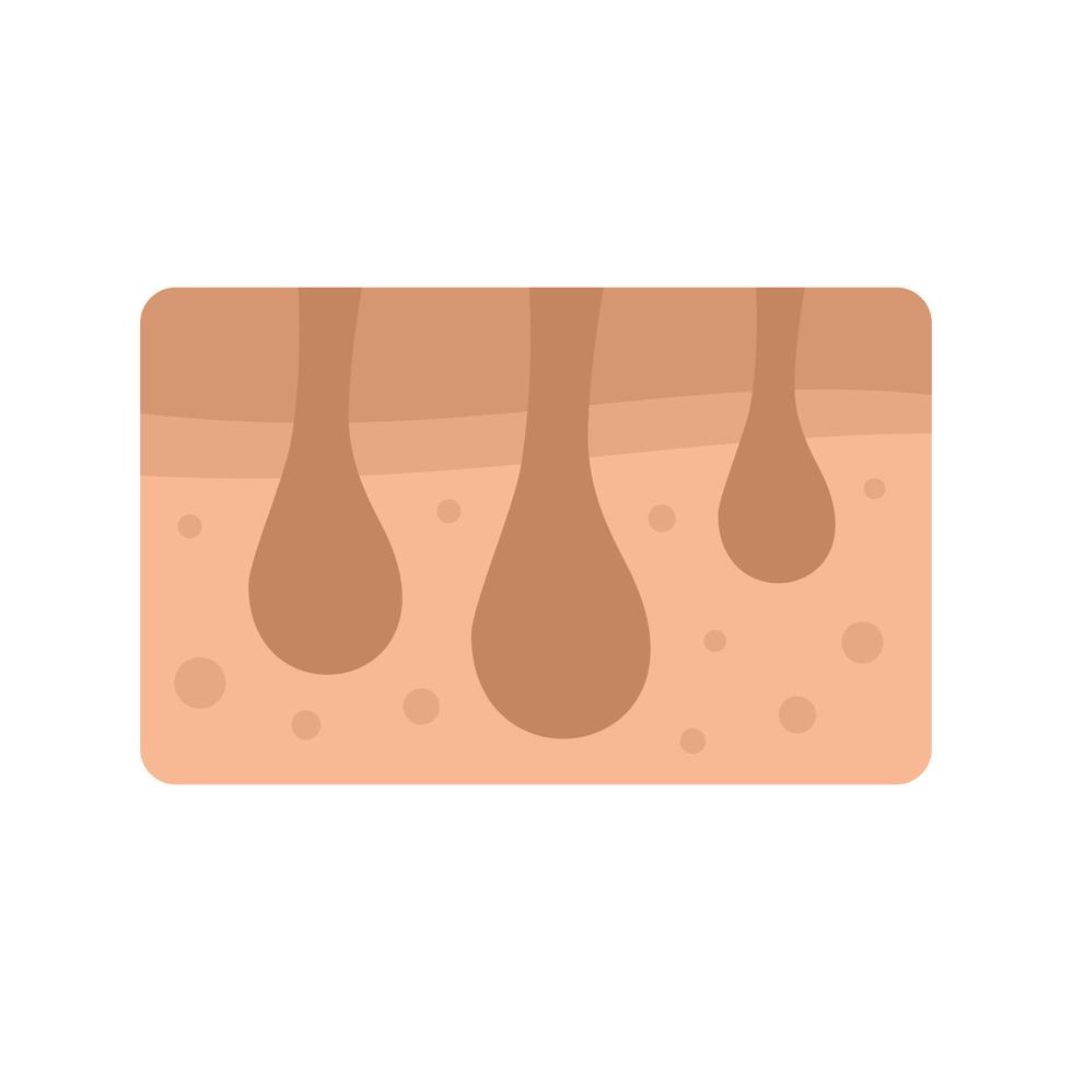 Skin hair removal icon flat isolated vector