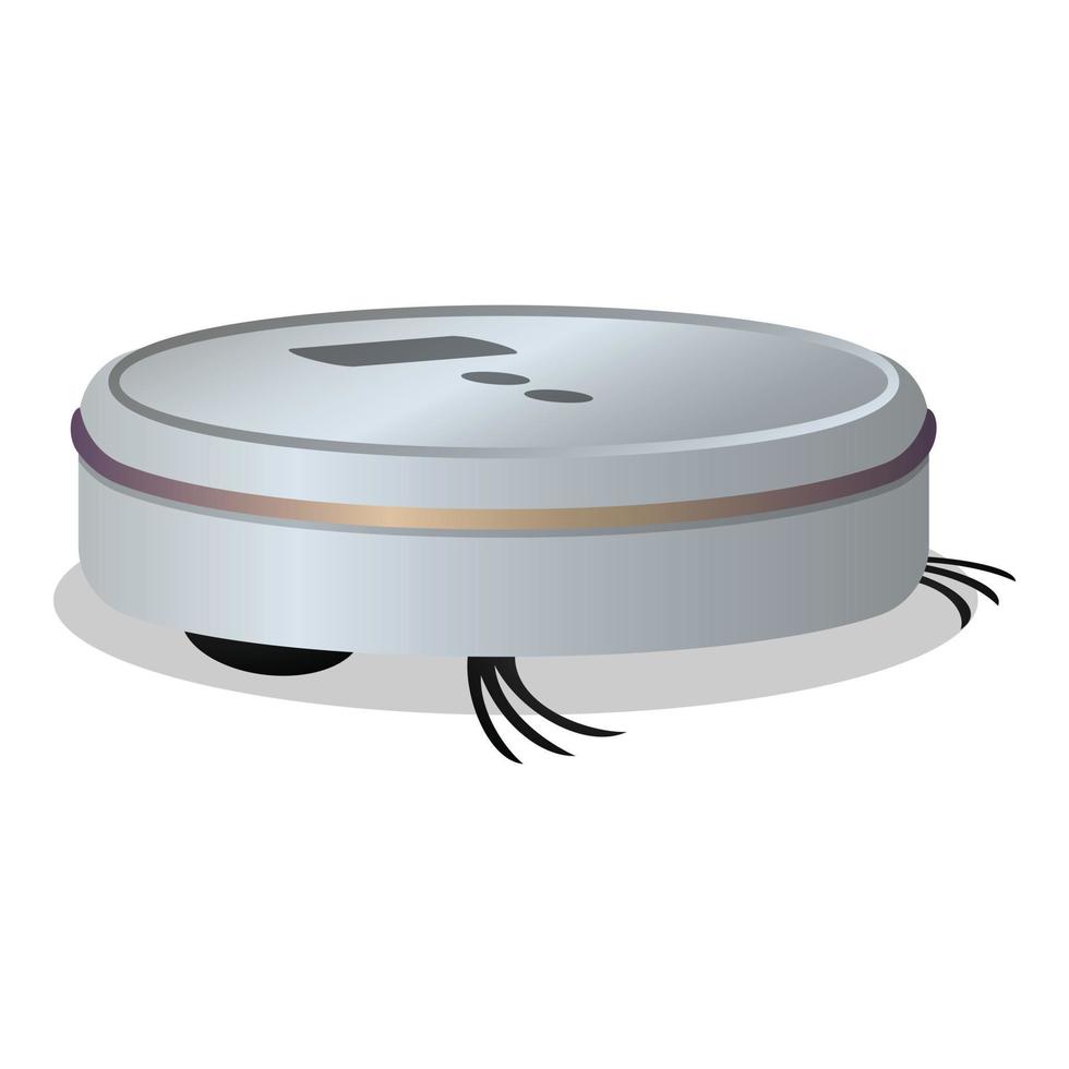 Robot vacuum cleaner icon cartoon vector. Automatic clean vector