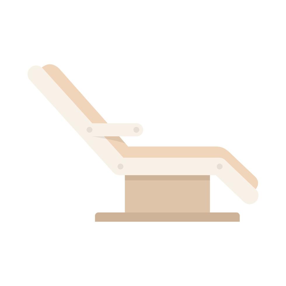 Hair removal spa chair icon flat isolated vector