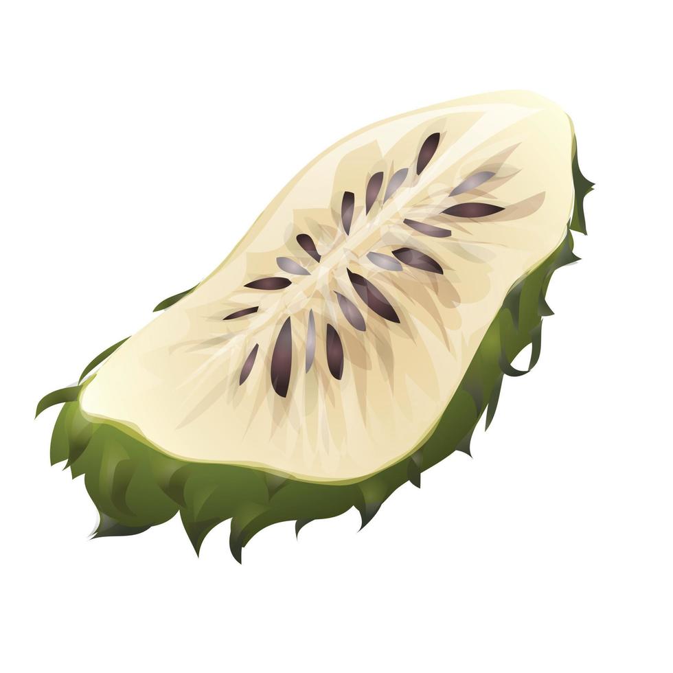 Vegetarian soursop icon cartoon vector. Annona graviola vector