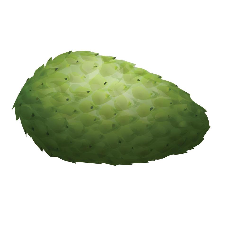 Piece soursop icon cartoon vector. Graviola annona vector