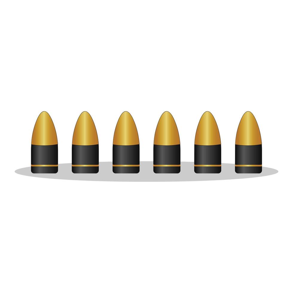Bullets icon cartoon vector. Shot of gun vector